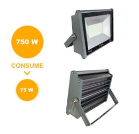 Reflector de Aluminio  YU-TGDSM-75-01 ILV Iluminación Verde ALTA POTENCIA Yusisam