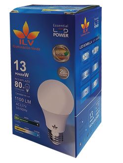 Foco Bombilla de 13W YU-QP-013-01L ILV Iluminación Verde COMERCIAL Yusisam