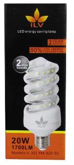 Foco Espiral de 20W YU-YM-020-01 ILV Iluminación Verde COMERCIAL Yusisam